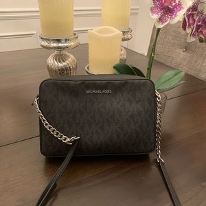 Michael Kors Black and Silver Chain Crossbody bag